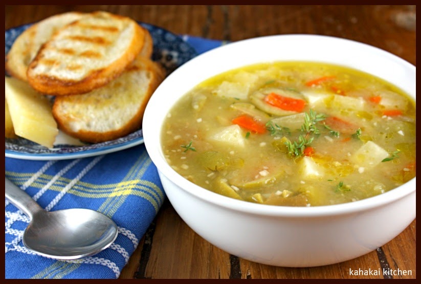 Kahakai Kitchen Spanish Potato and Green Olive Soup & a Review of 50