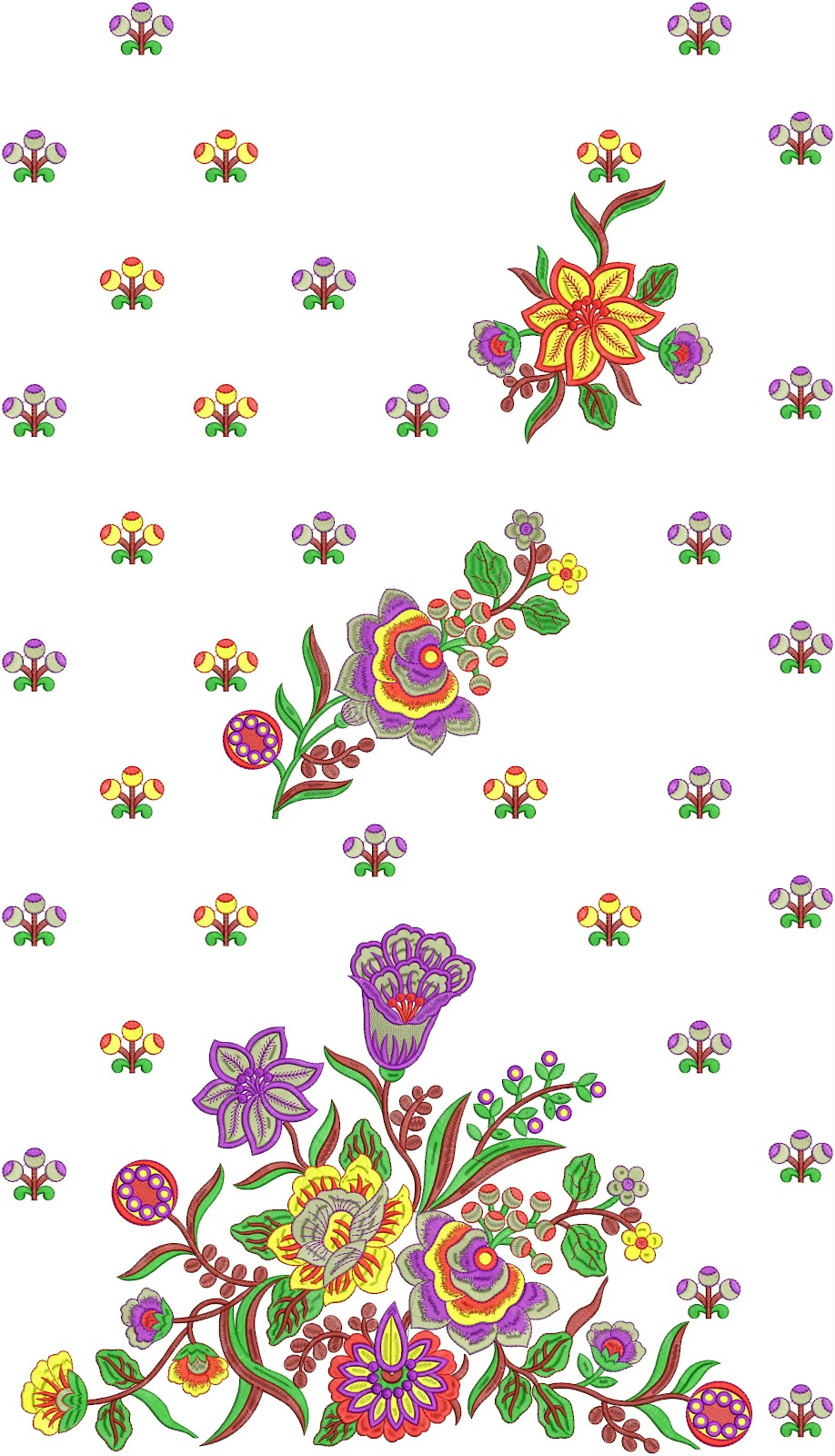 Hand Embroidered Roses