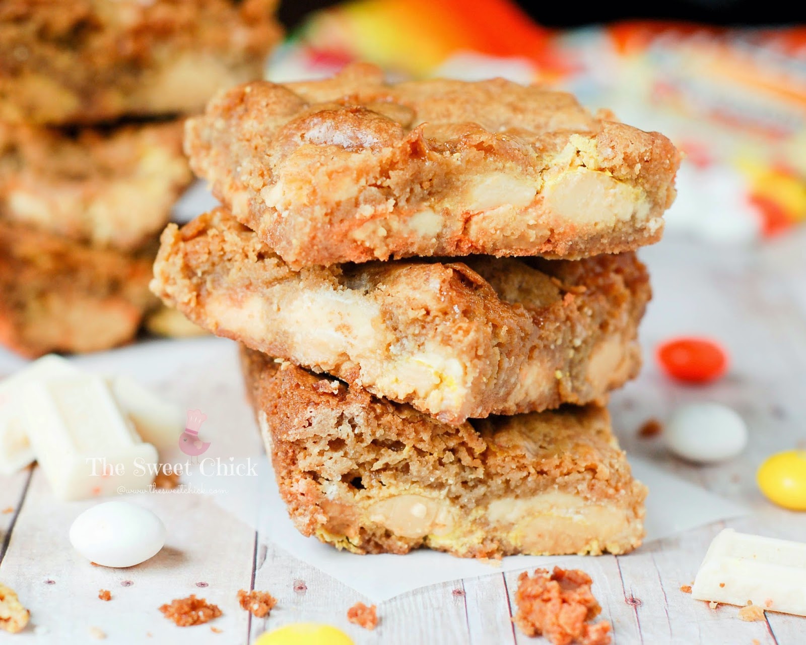 Candy Corn Creme Blondie by The Sweet Chick