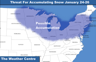 am monitoring the threat for accumulating snow from January 24th to