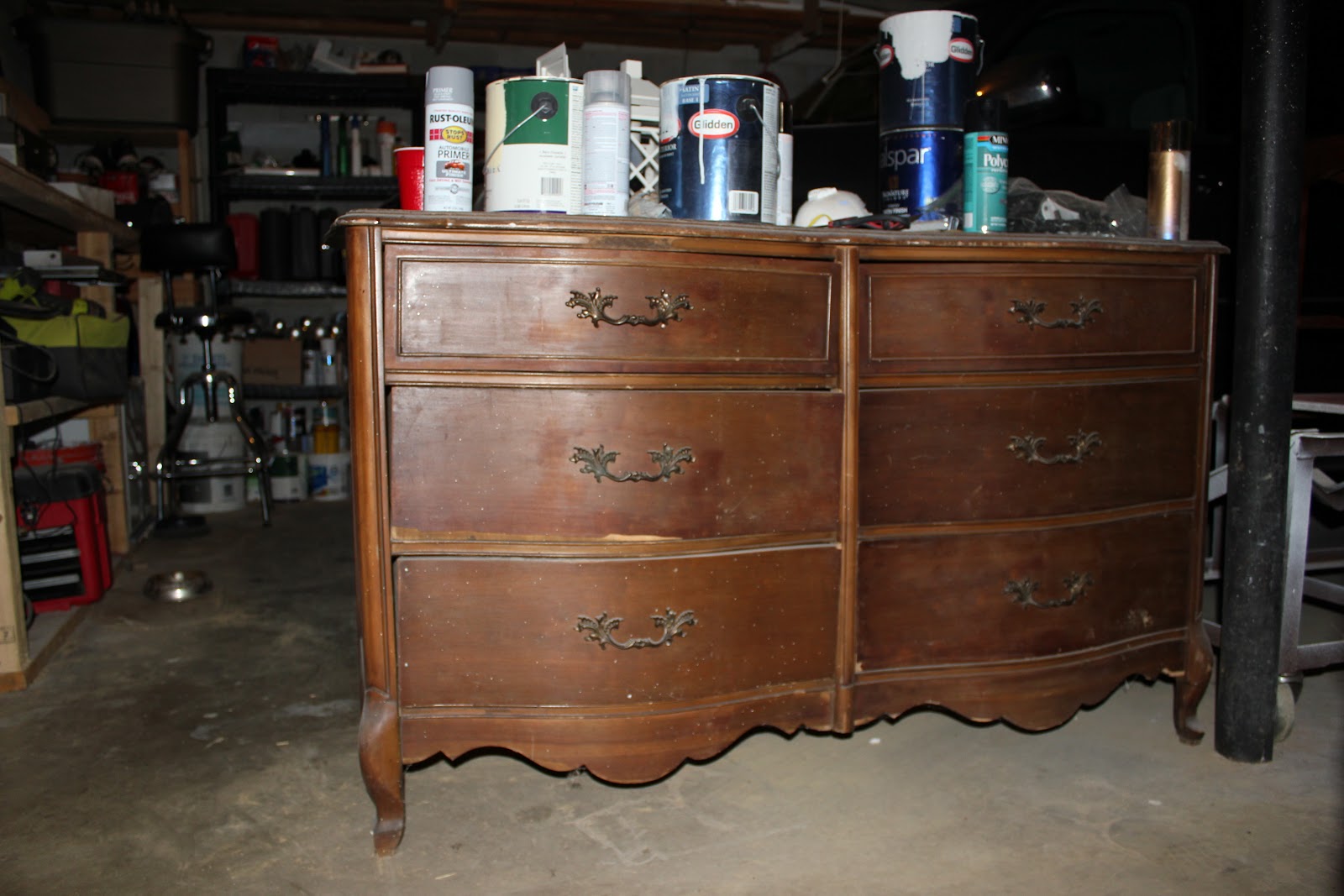 French Country Dresser Makeover {DIY Chalk Paint}