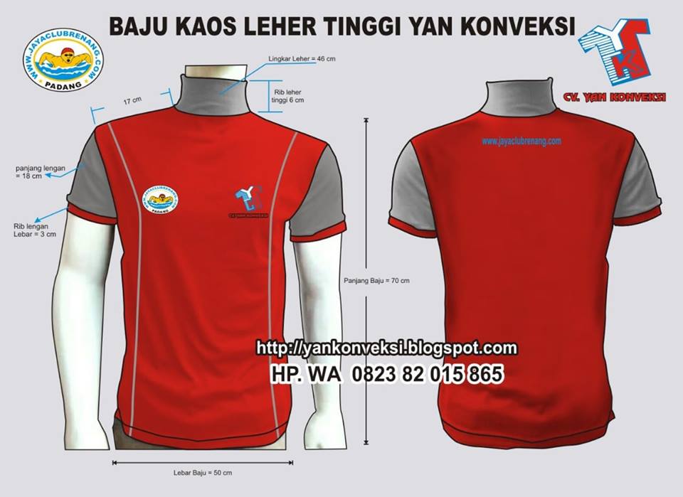 BAJU KAOS LEHER TINGGI