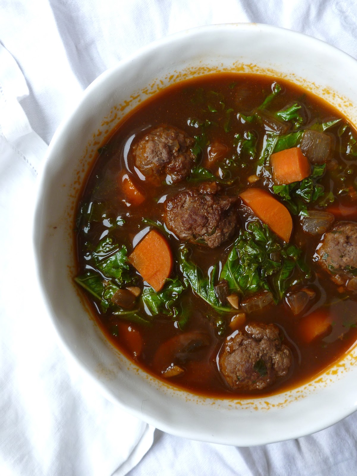 Girl In An Apron Lamb Meatball Stew with Russian Kale (GAPs)