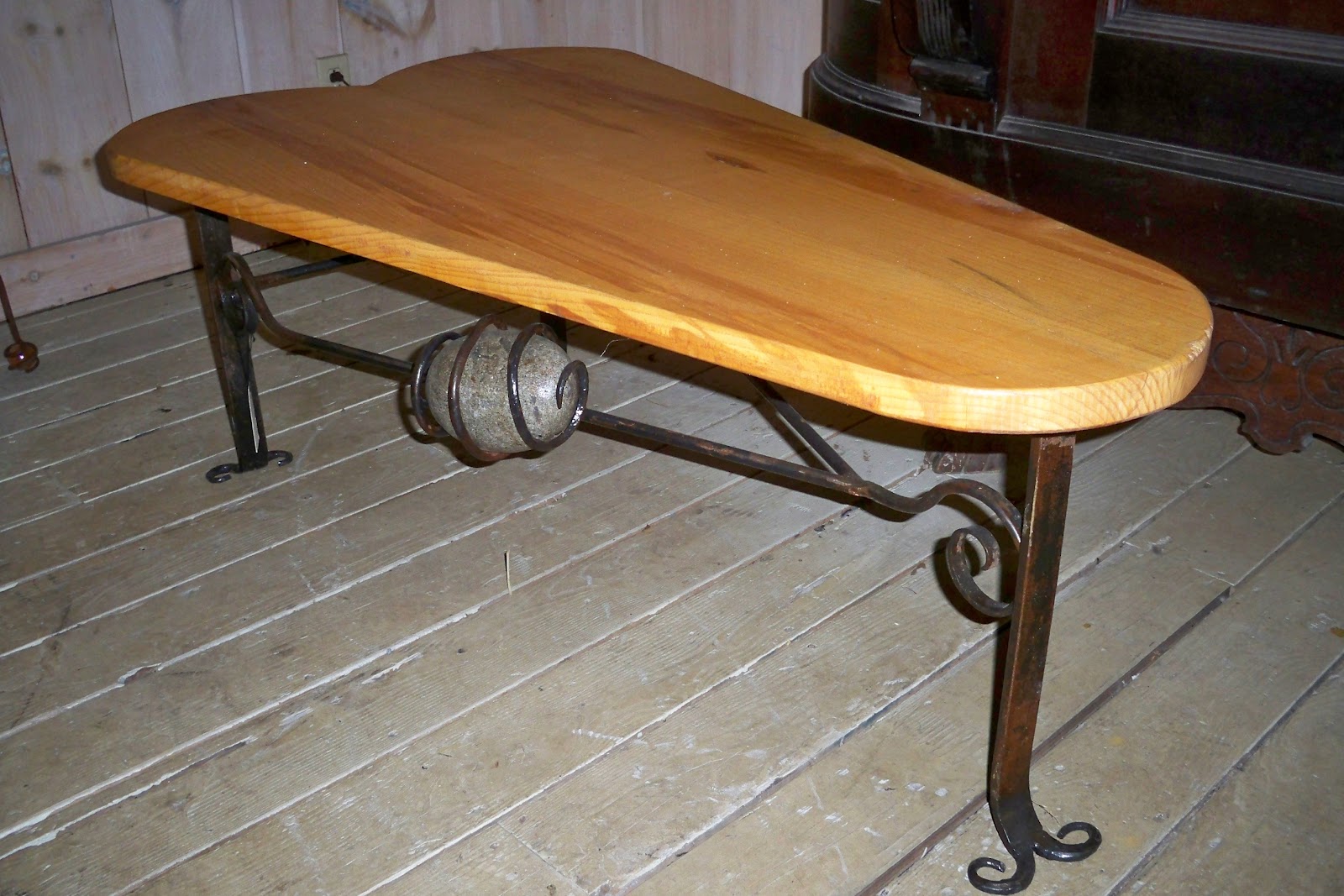 Scottish Lion wrought iron Granite top table or bench with Scottish
