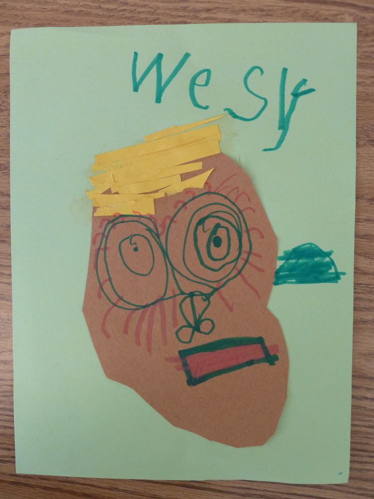 The Accidental Art Teacher: Self portraits with paper