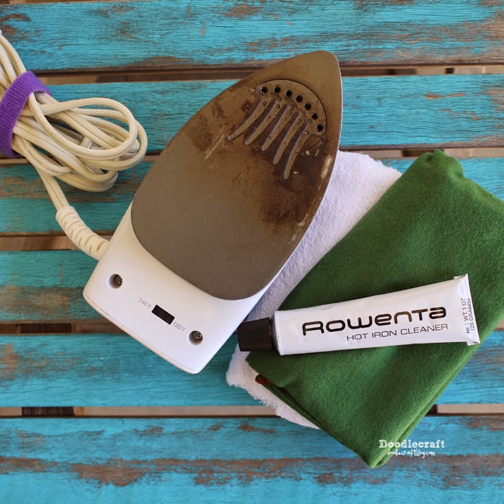 Doodlecraft Clean the Gunk off your Iron with Rowenta Cleaner!