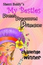 Yay!! I'm a winner at My Besties Pretty Pre-coloured Printables #6
