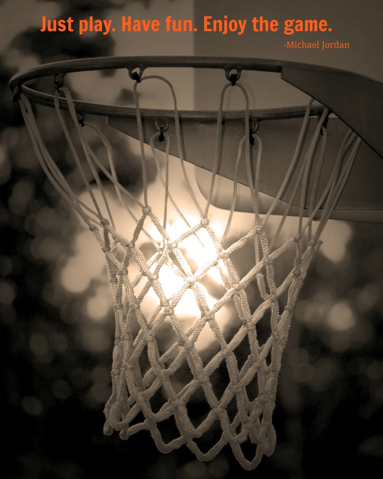 CJO Photo Printable Sports Art 8x10 Basketball Just Play. Have Fun