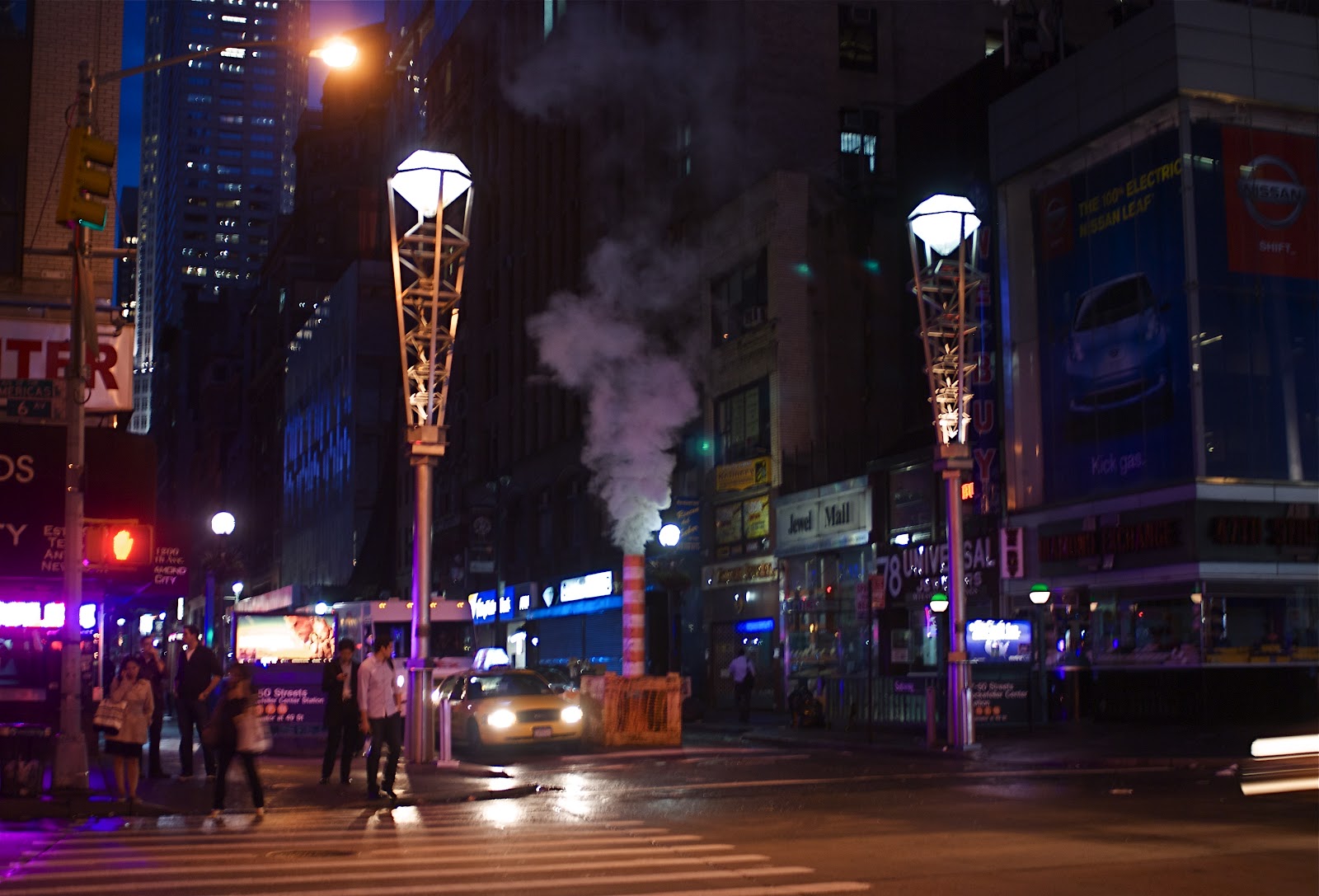 NYC ♥ NYC Steam Vapor Rising Through Street "Chimneys"
