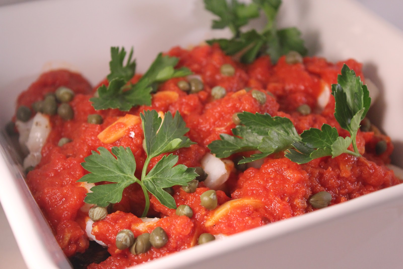 Delicious Dishings Haddock And Fingerling Potatoes In Tomato Sauce