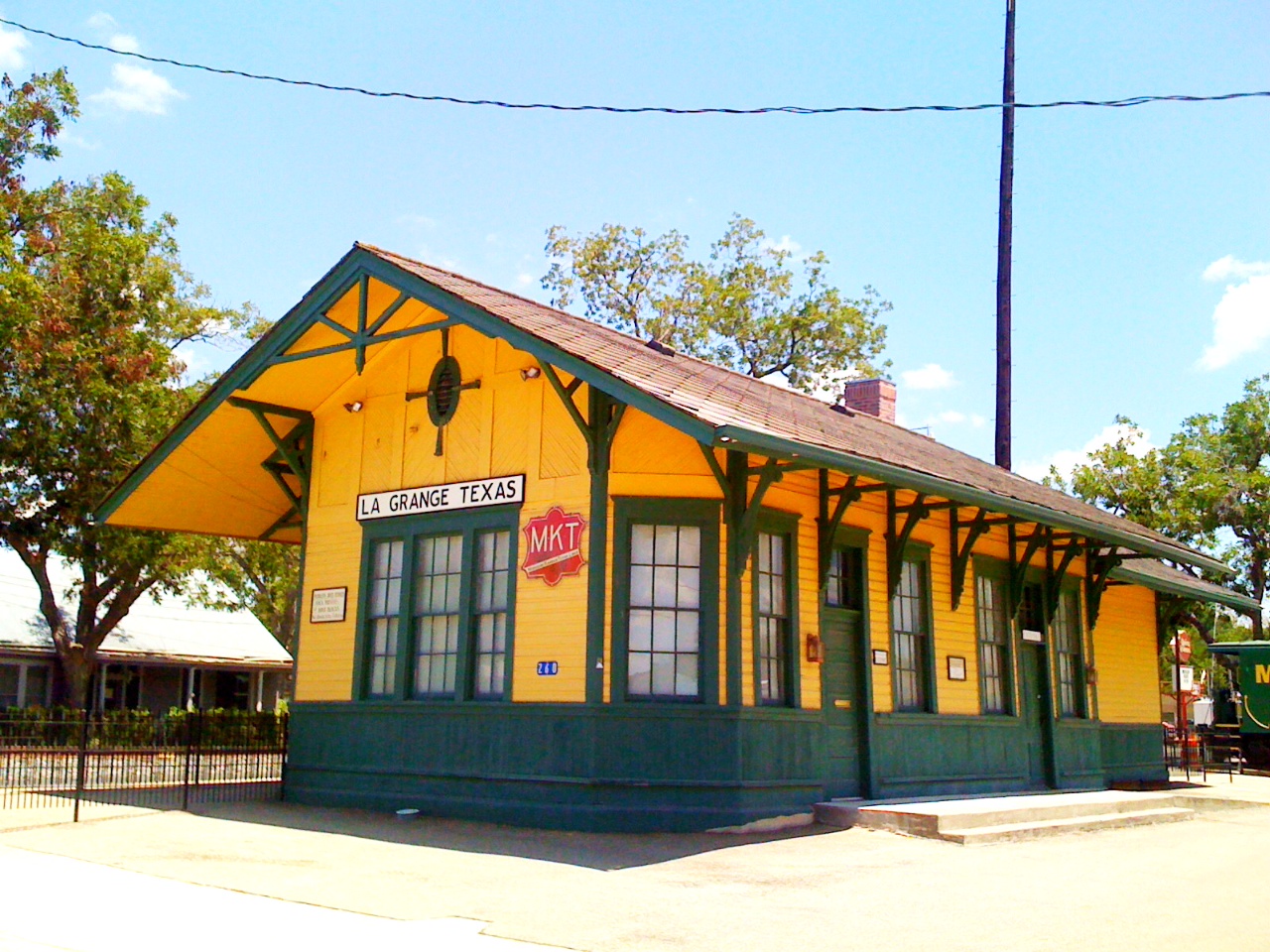 Aggieland Rail Scene La Grange Texas MKT Station