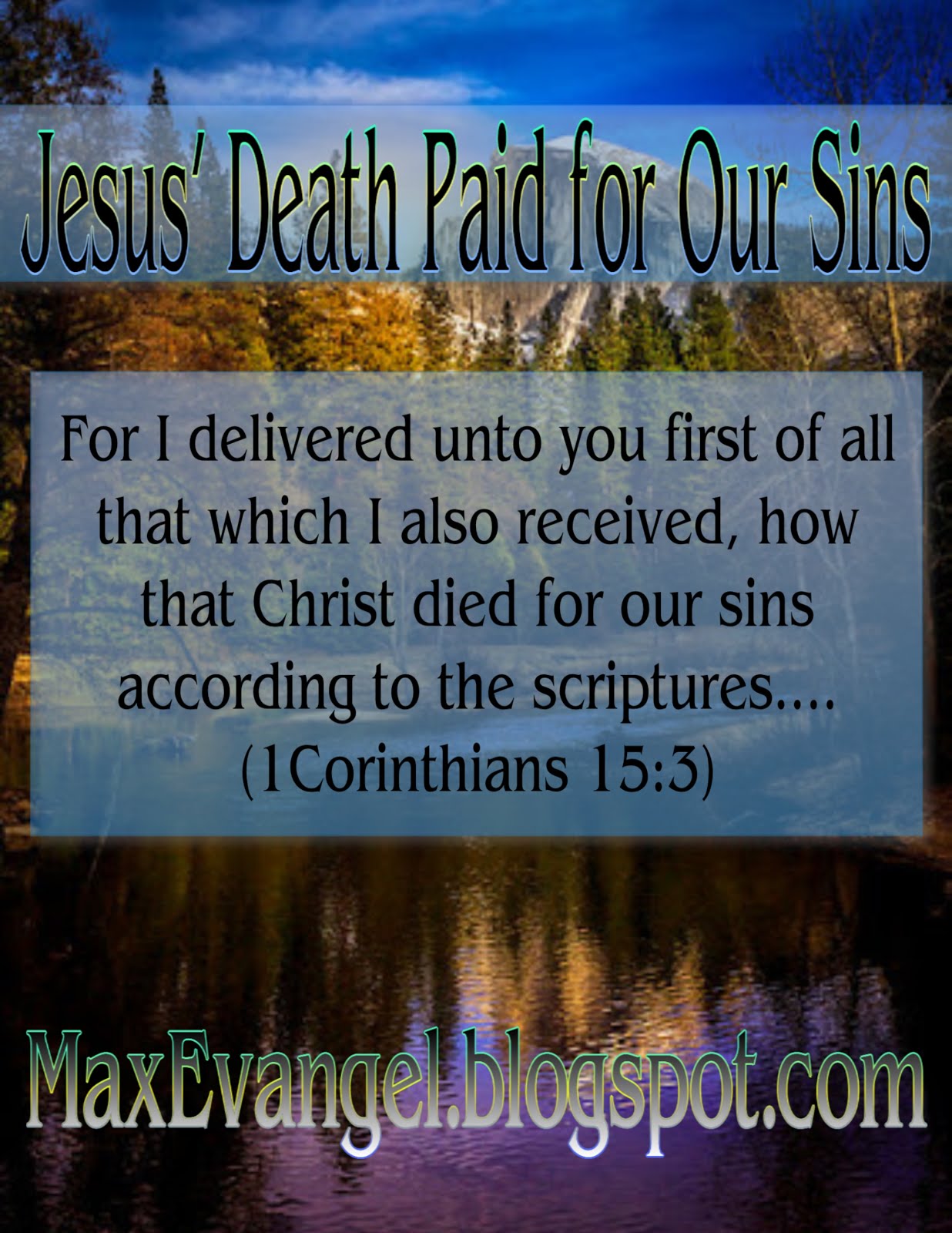 Jesus' Death Paid for Our Sins