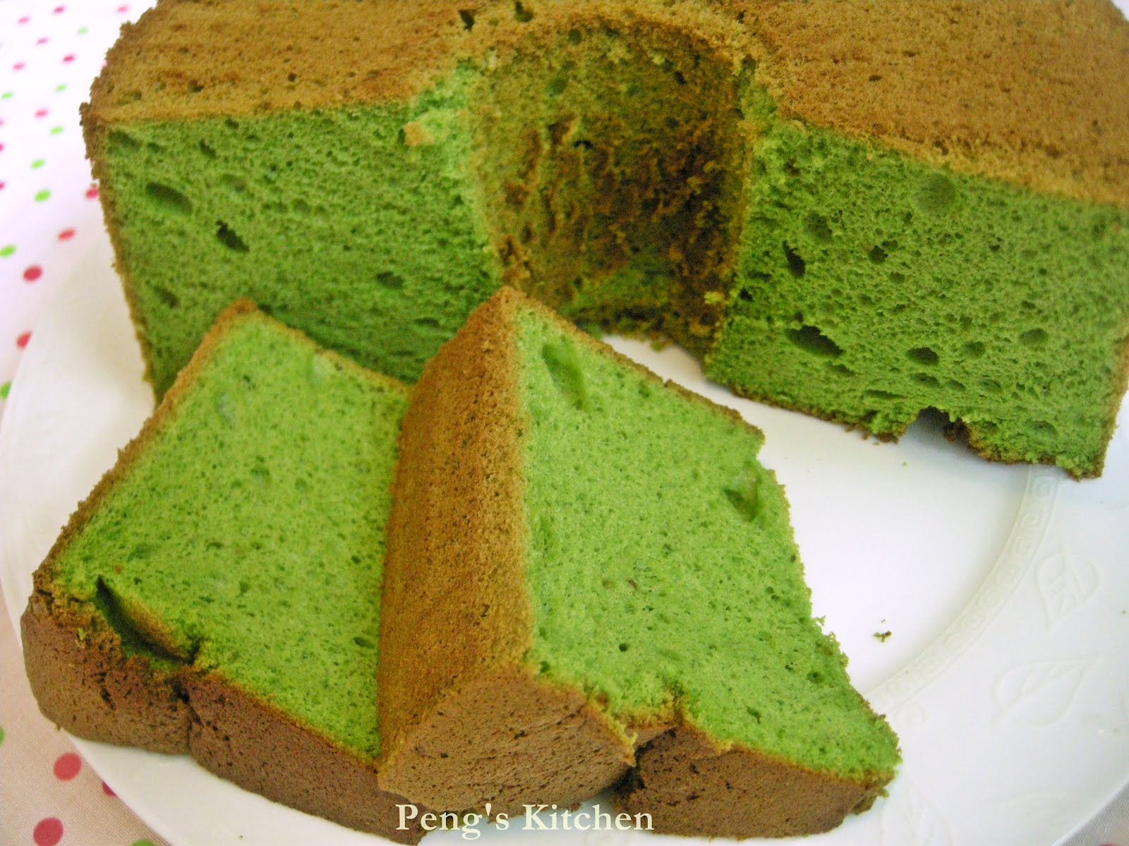 Peng's Kitchen Green Tea Chiffon Cake
