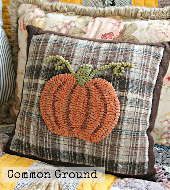 common ground "Hooked" on Wool Pillows for Fall