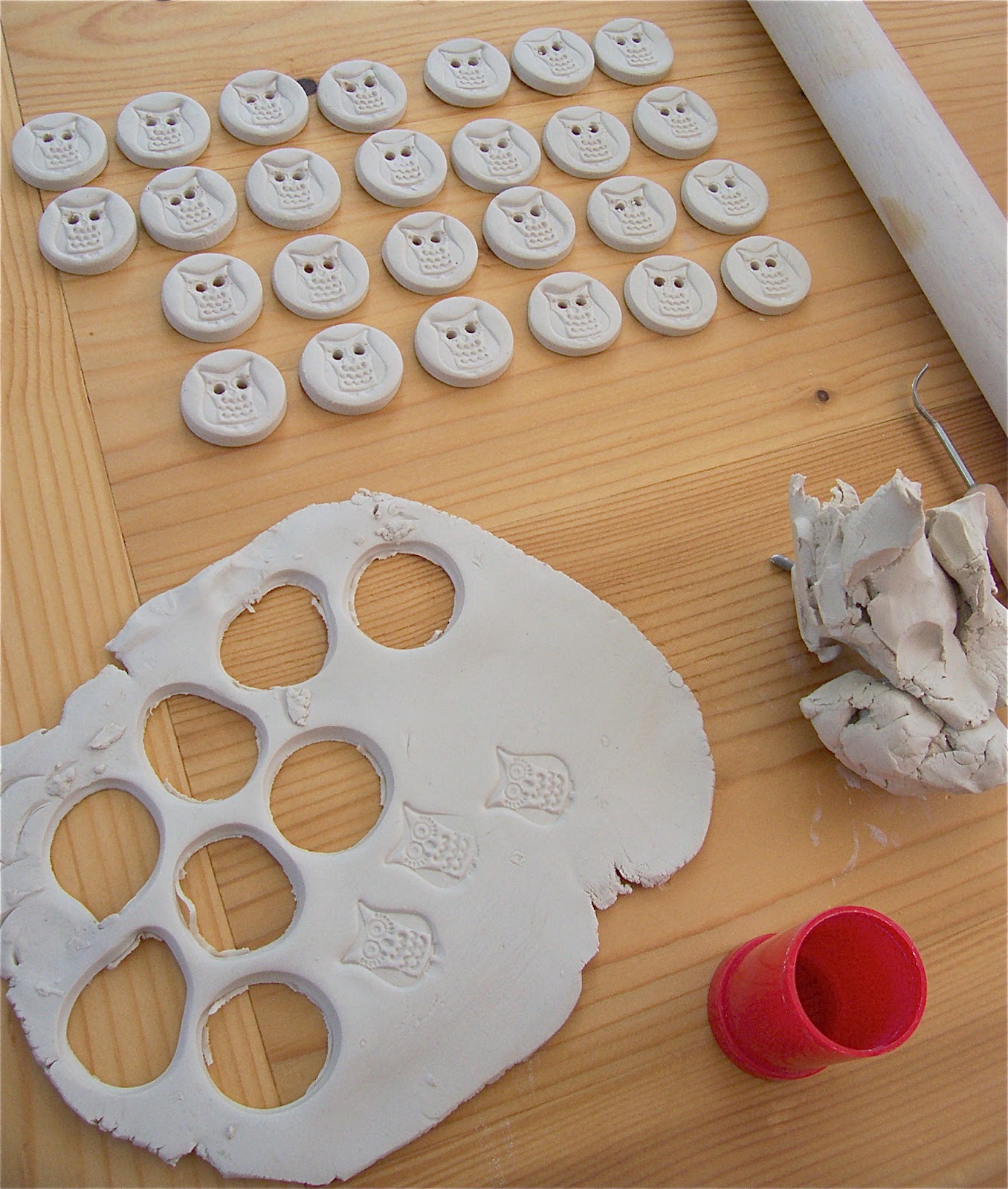 Little Brick House Clayworks Making with porcelain clay (porcelain Owl