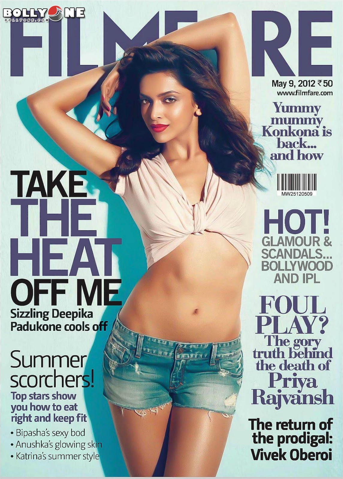 Deepika Padukone Filmfare Cover April 2012 - Navel Show - Deepika Padukone FilmFare Magazine May 2012 Scans