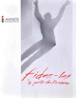 Première affiche réalisée pour Amnistie internationale en 1986