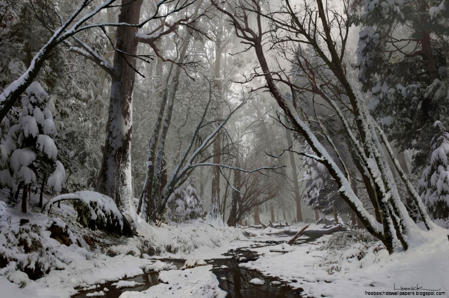 Snow Forest Video Games Artwork Snow Forest Video Games Artwork
