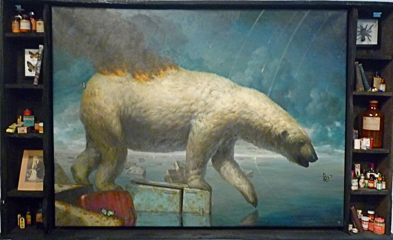 martin wittfooth illustration polar bear