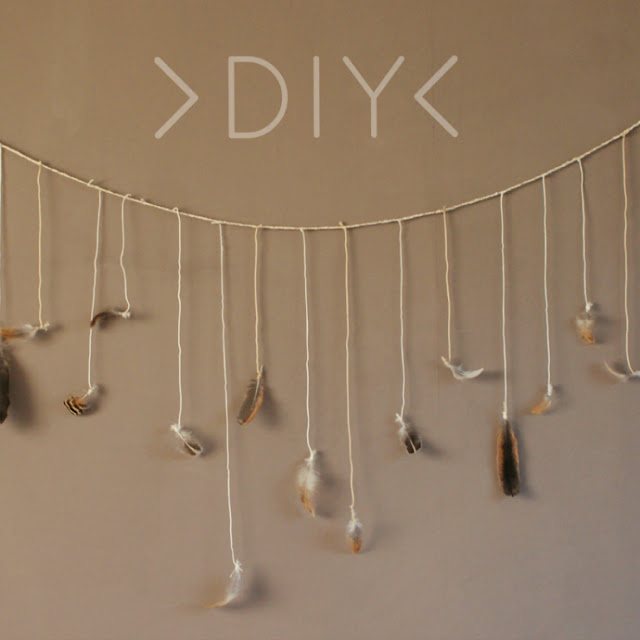 DIY feather garland submarines and sewingmachines DIY feather