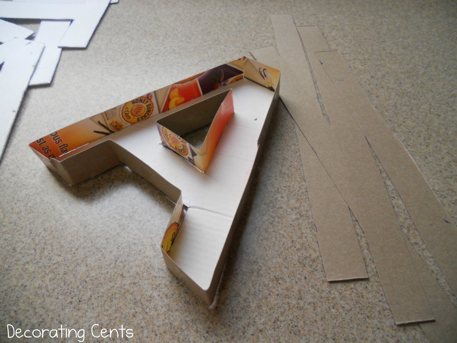 Decorating Cents Paper Mache Letters