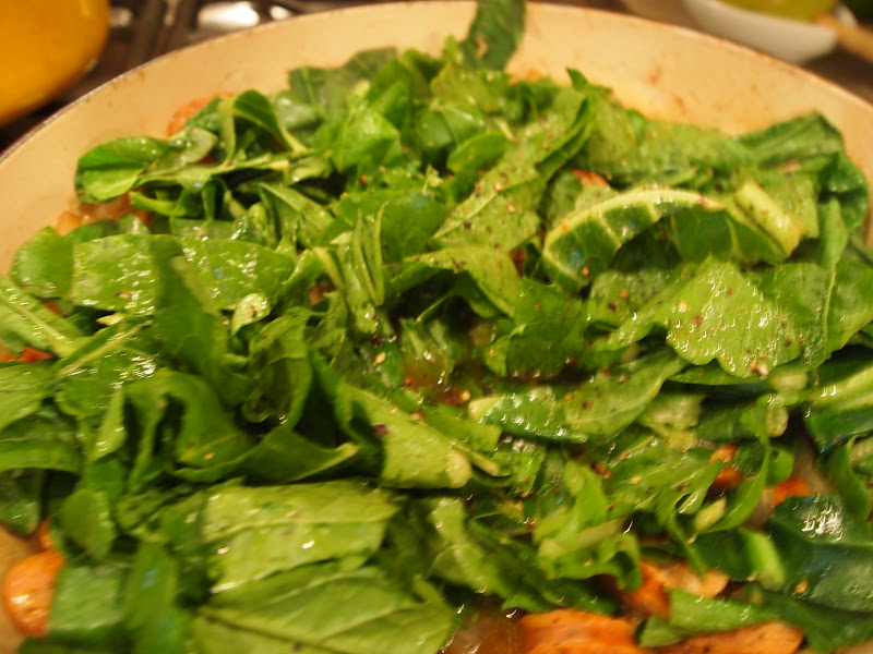 Trader Joe's love Southern greens and chicken andouille sausage