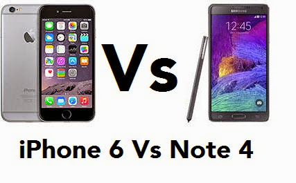 Compare Handphone iPhone 6 Vs Samsung Galaxy Note 4