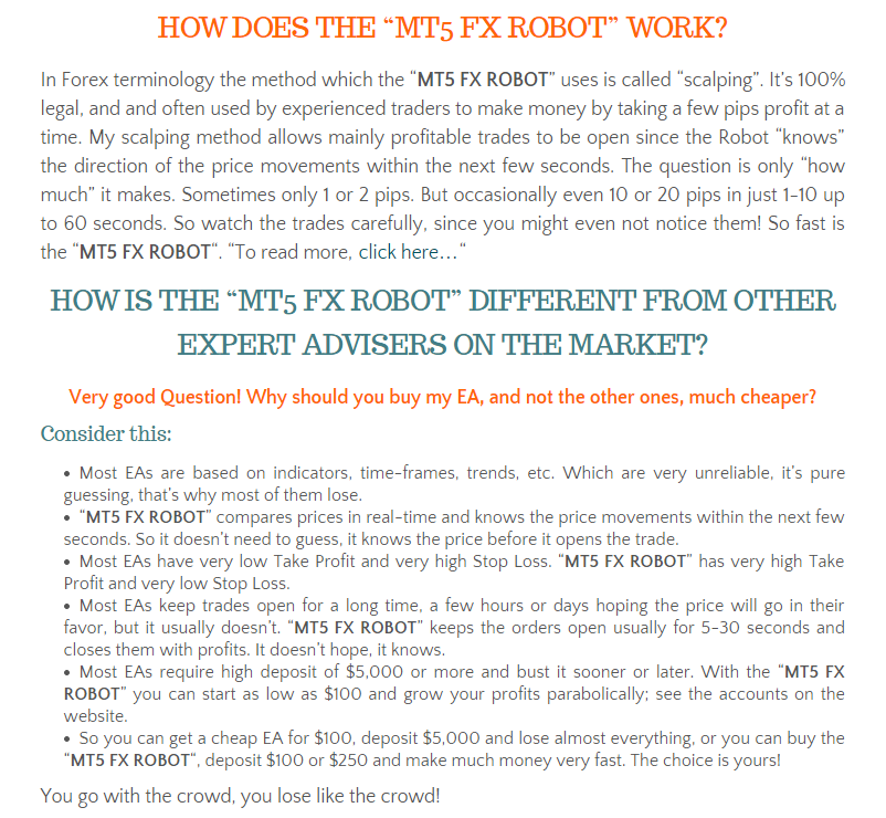 Mt5 forex robot