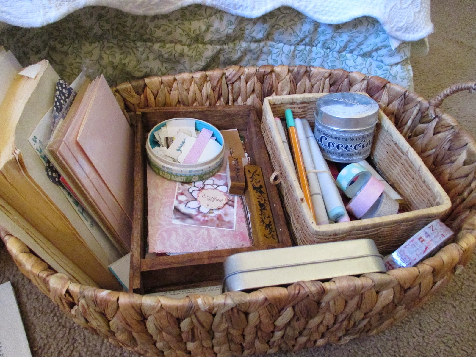 The Painted Flower my art journaling basket