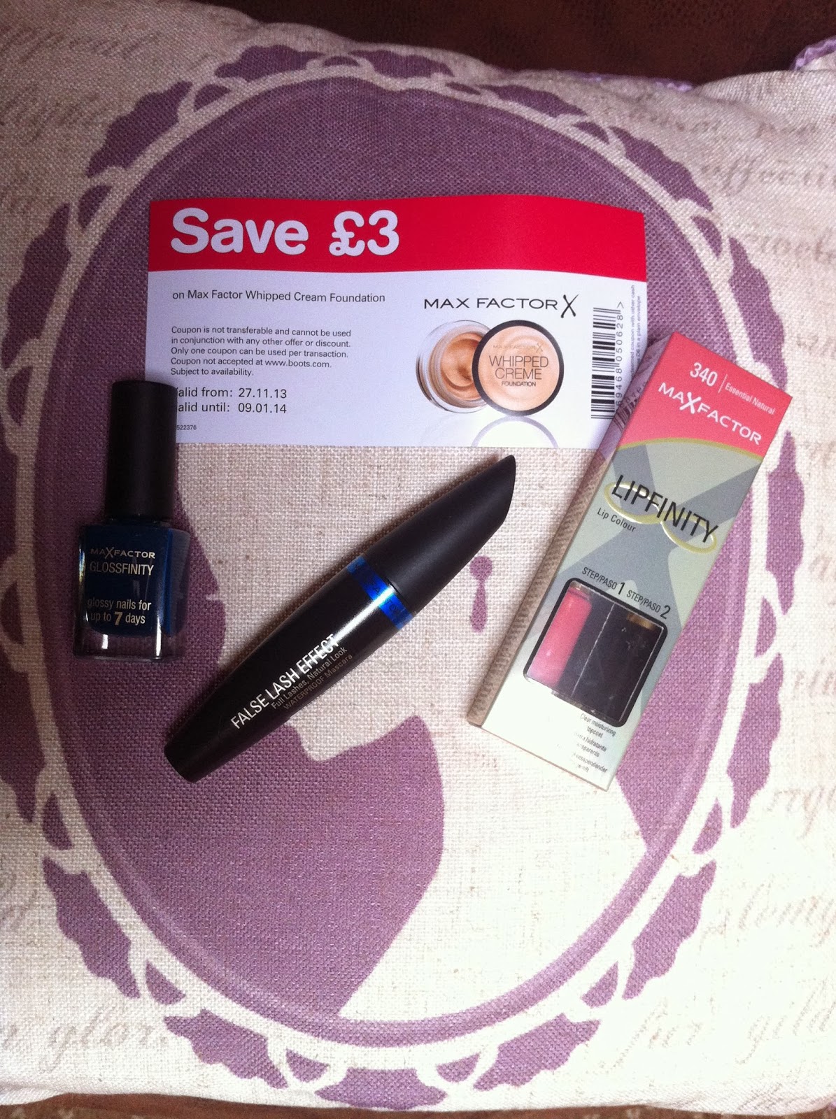 Boots Offer, Max Factor Gift Box.