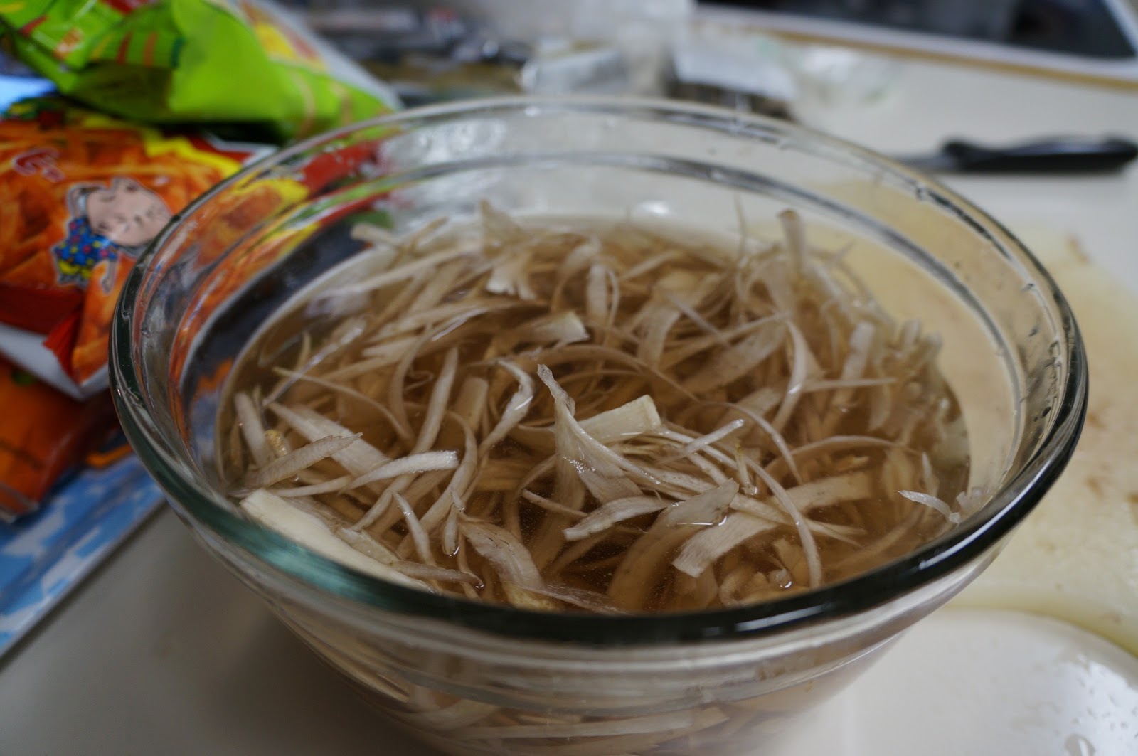 Yokosuka Food Corner Blue Street and Beyond Tempura fried gobo root