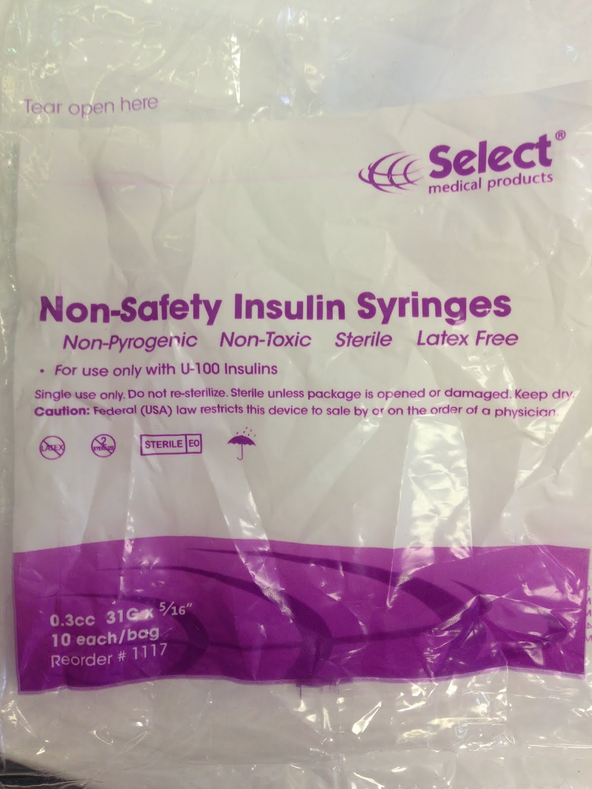 5/16" Insulin Syringes