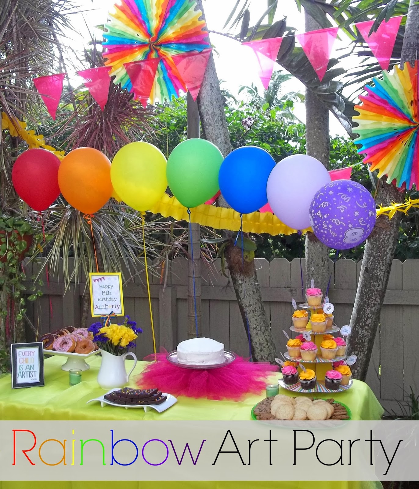 Second Chances Girl - a Miami family and lifestyle blog!: Amberly's Rainbow  Art Party