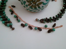 Turquoise, copper, and beans