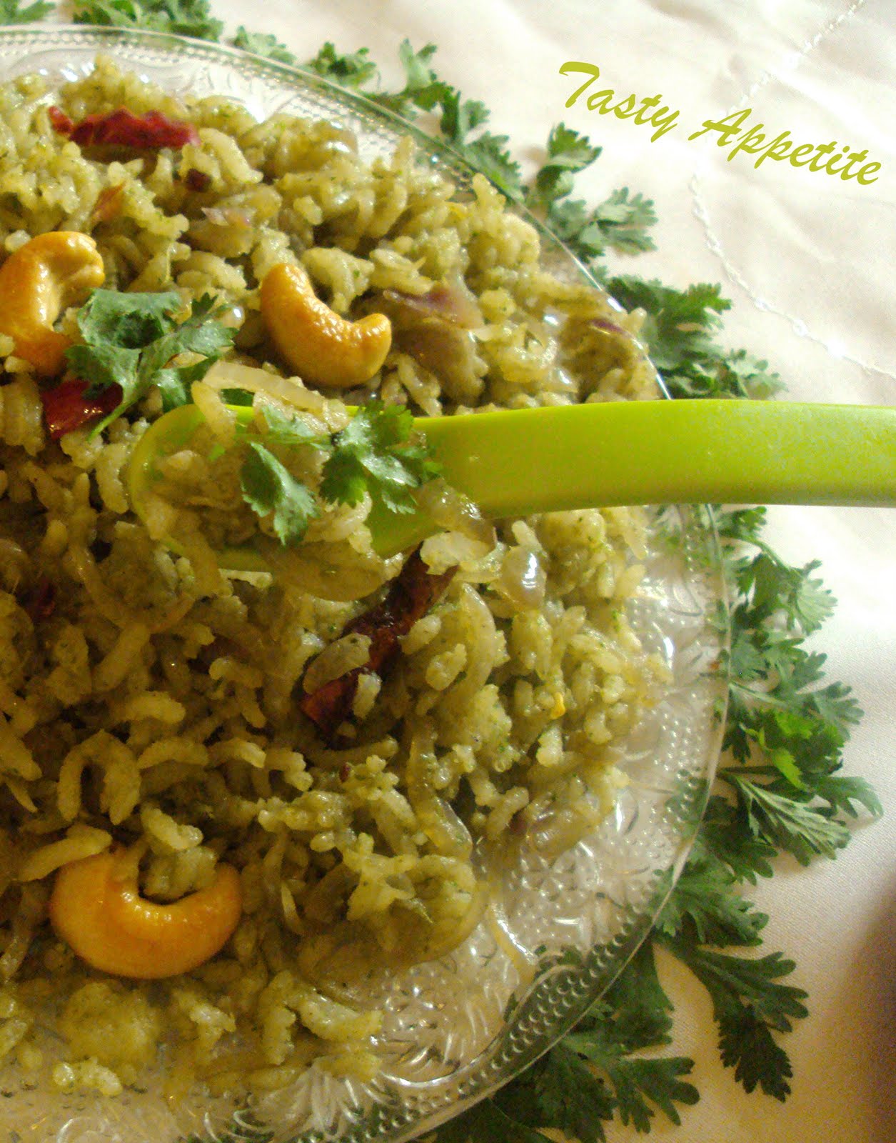 Coriander Rice / Cilantro Rice / Kothumalli Sadam