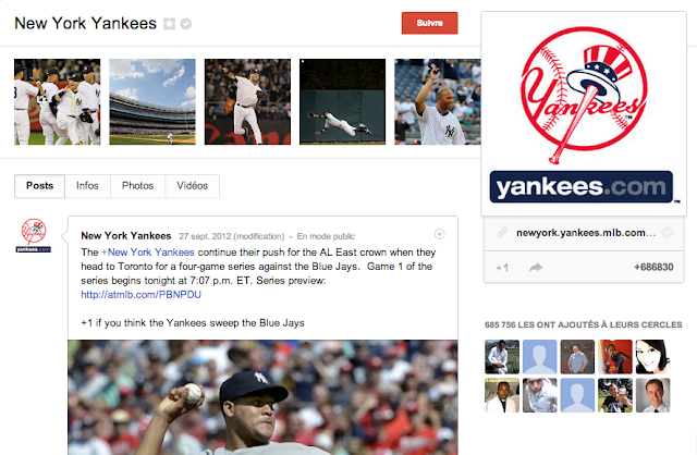Google + of New-York Yankees
