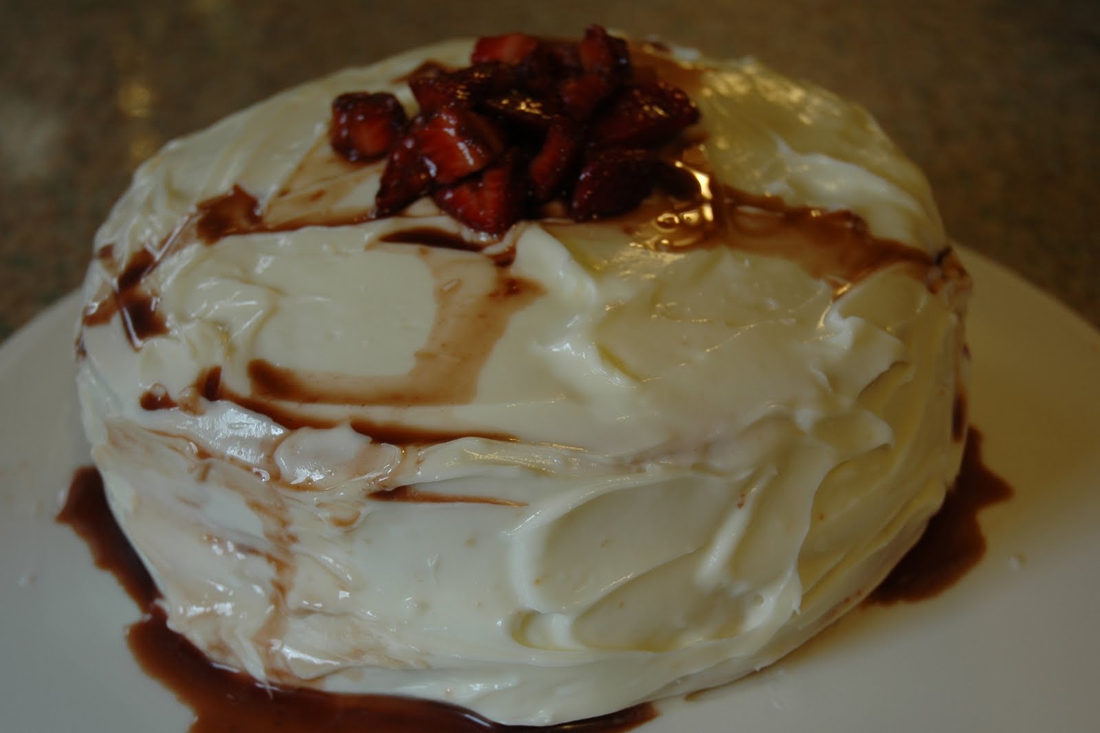 DeLish DeMaria Strawberry Layer Cake with BalsamicMacerated Strawberries