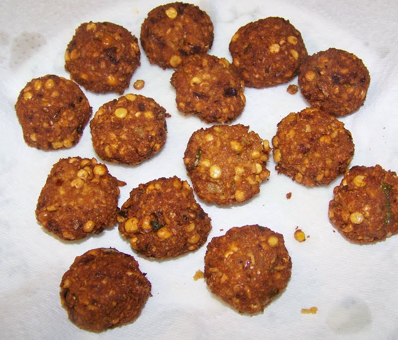 Kitchen Simmer Chana Dhal Masala Vadai ( Deep Fried Lentil Snack)