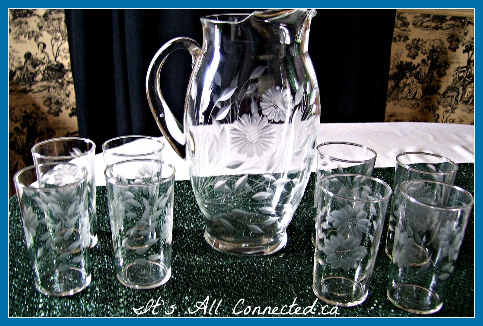 It's All Connected Cornflower Pattern Glass