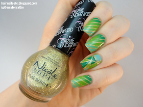 St Patrick's Day Green Week Nail Art using Nicole by OPI - Carrie'd Away