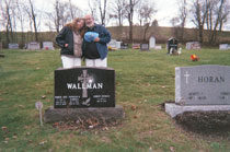 Mary and me at the cemetery
