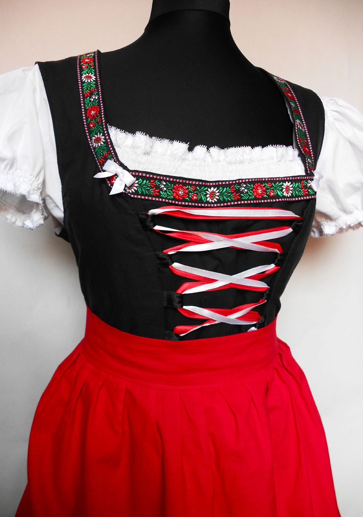 red and black dirndl