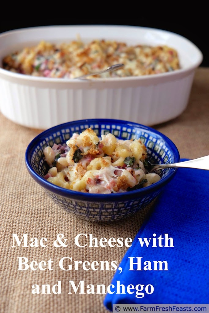 http://www.farmfreshfeasts.com/2014/10/macaroni-and-cheese-with-beet-greens.html