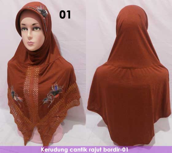 kerudung cantik rajut bordir kerudung cantik rajut bordir