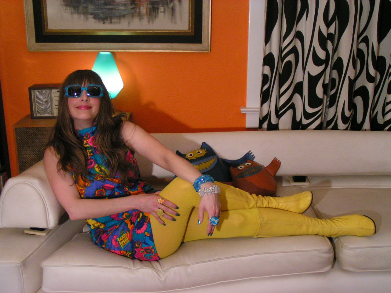 yellow gogo boots