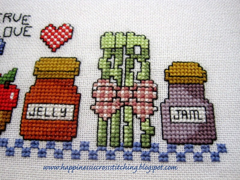 Happiness is Cross Stitching Preserve With Love Finished