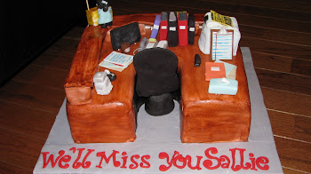 Custom desk cake for a retiring highschool secretary