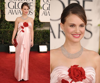 Natalie in golden globe award 