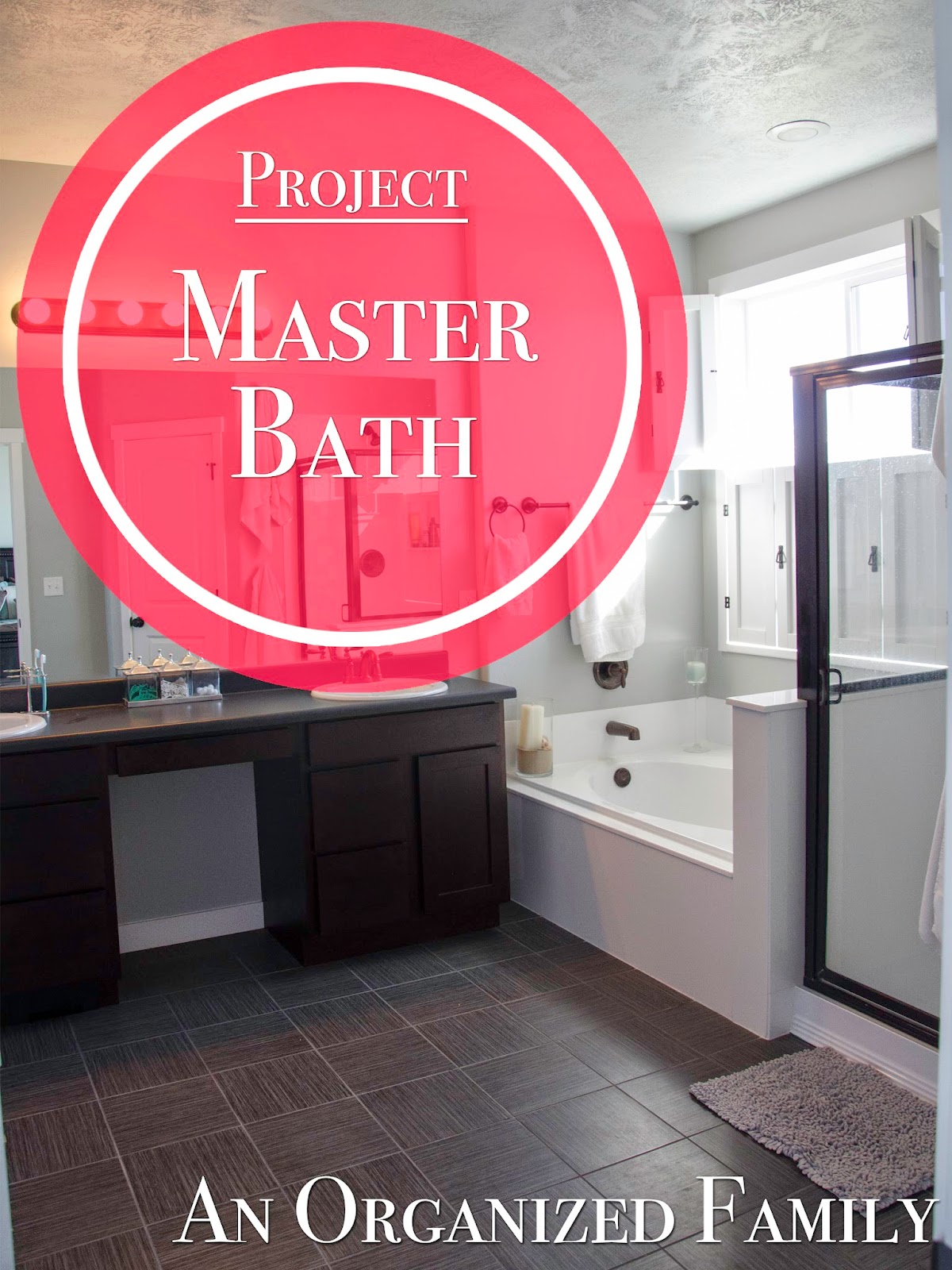 master bathroom update with storage and diy shutters