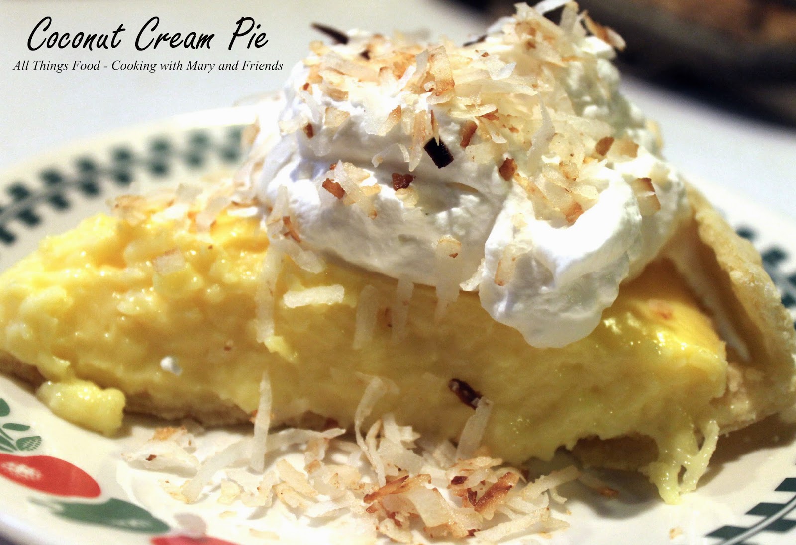 Cooking With Mary and Friends Coconut Cream Pie